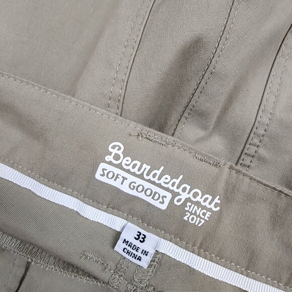 Bearded Goat Union Pants Men’s Size 33x29 Beige Chino Pockets Outdoor Hike USA - Picture 8 of 8